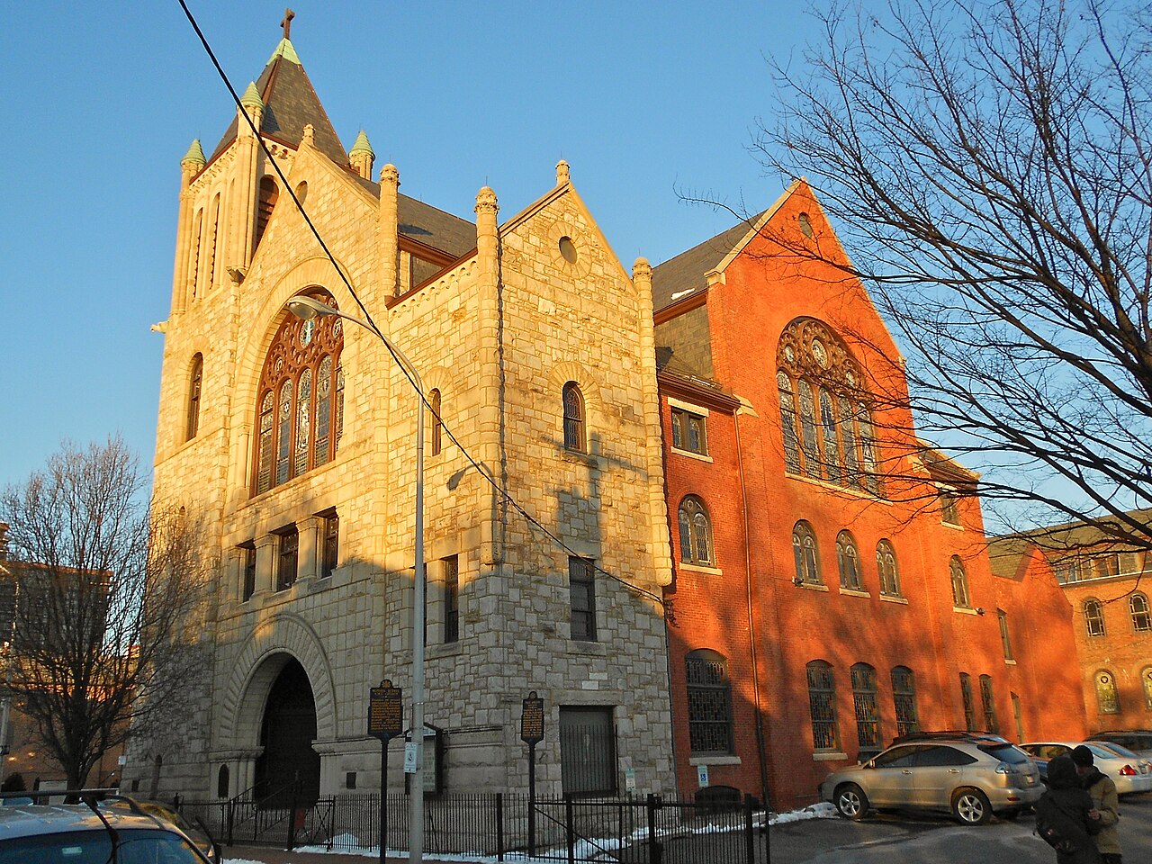 Mother Bethel African Methodist Episcopal Church at Sixth and Lombard Streets in Philadelphia, the mother church of the AME denomination.