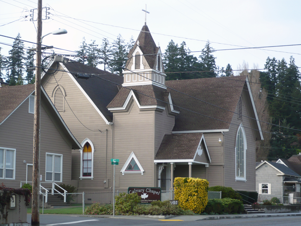 The Calvary Chapel church building in Fortuna, California.