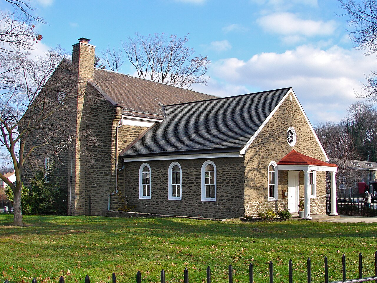 The stone Germantown Church of the Brethren meetinghouse in Philadelphia.