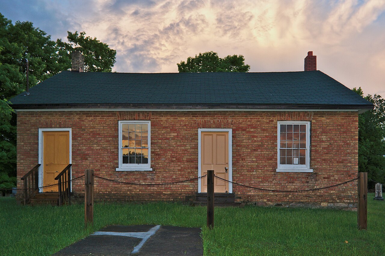 The small red-brick Altona Mennonite Church in Manitoba.