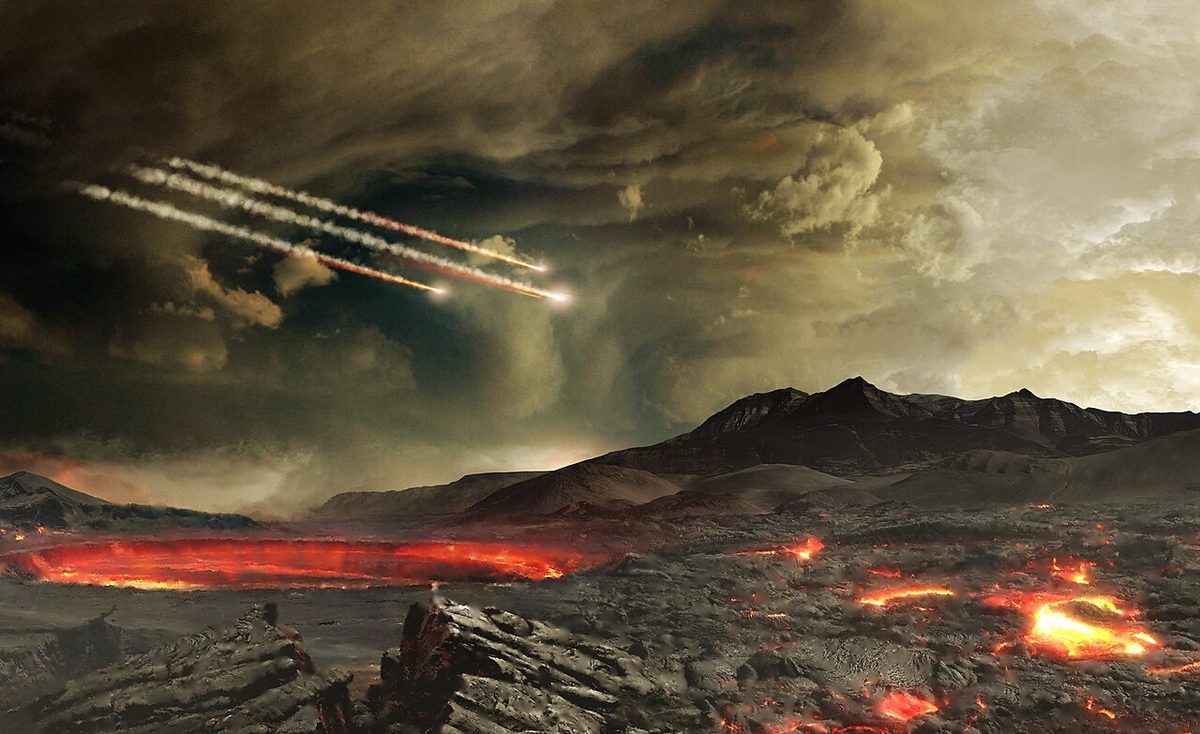 Illustration for Biggest die-off linked to deep impact