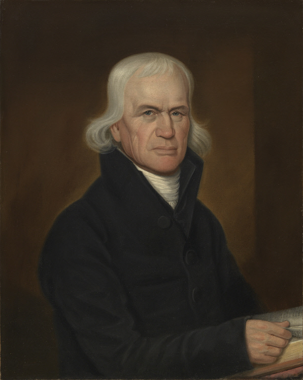 Painted portrait of Francis Asbury, founding bishop of American Methodism, in clerical dress.
