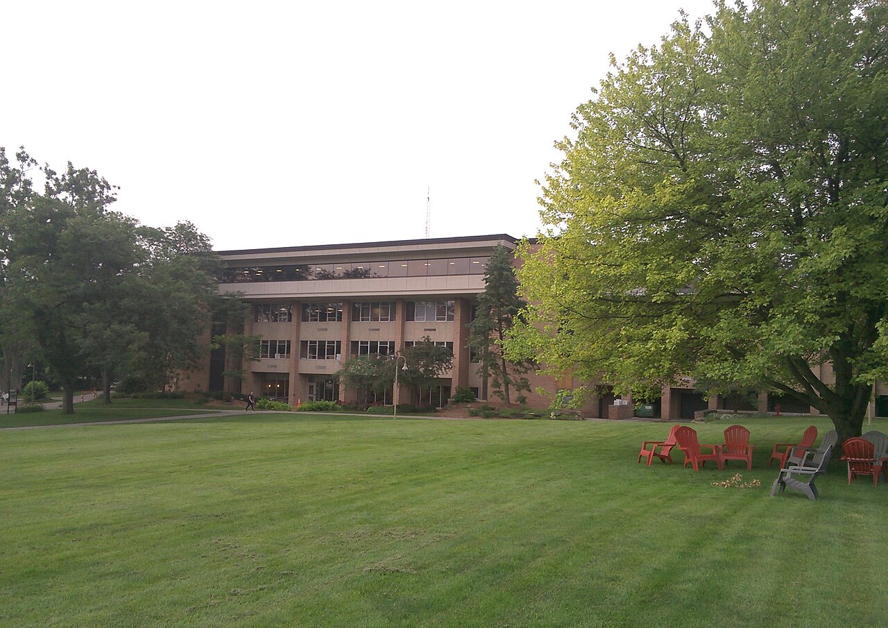 The Hekman Library building at Calvin University in Grand Rapids, Michigan.