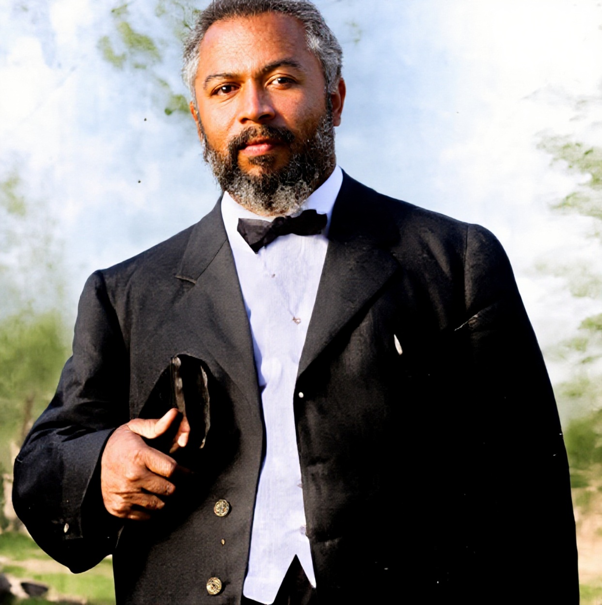 Portrait of William J. Seymour, leader of the Azusa Street Revival in Los Angeles.