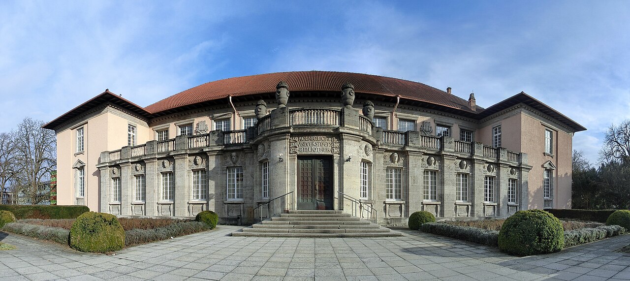 The Bonatzbau, the historic main building of the University Library of Tübingen, Germany.