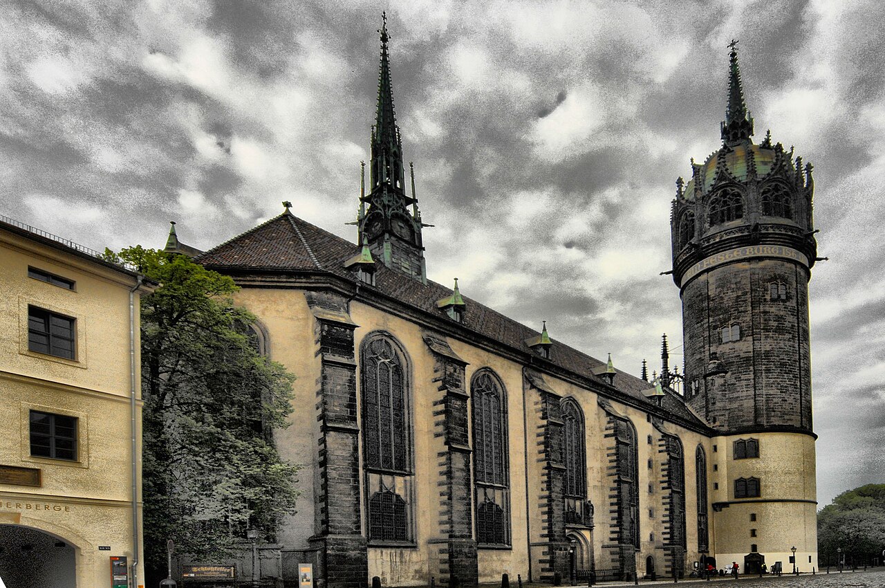 The Castle Church (Schlosskirche) in Wittenberg, Germany, where Luther posted his Ninety-five Theses.