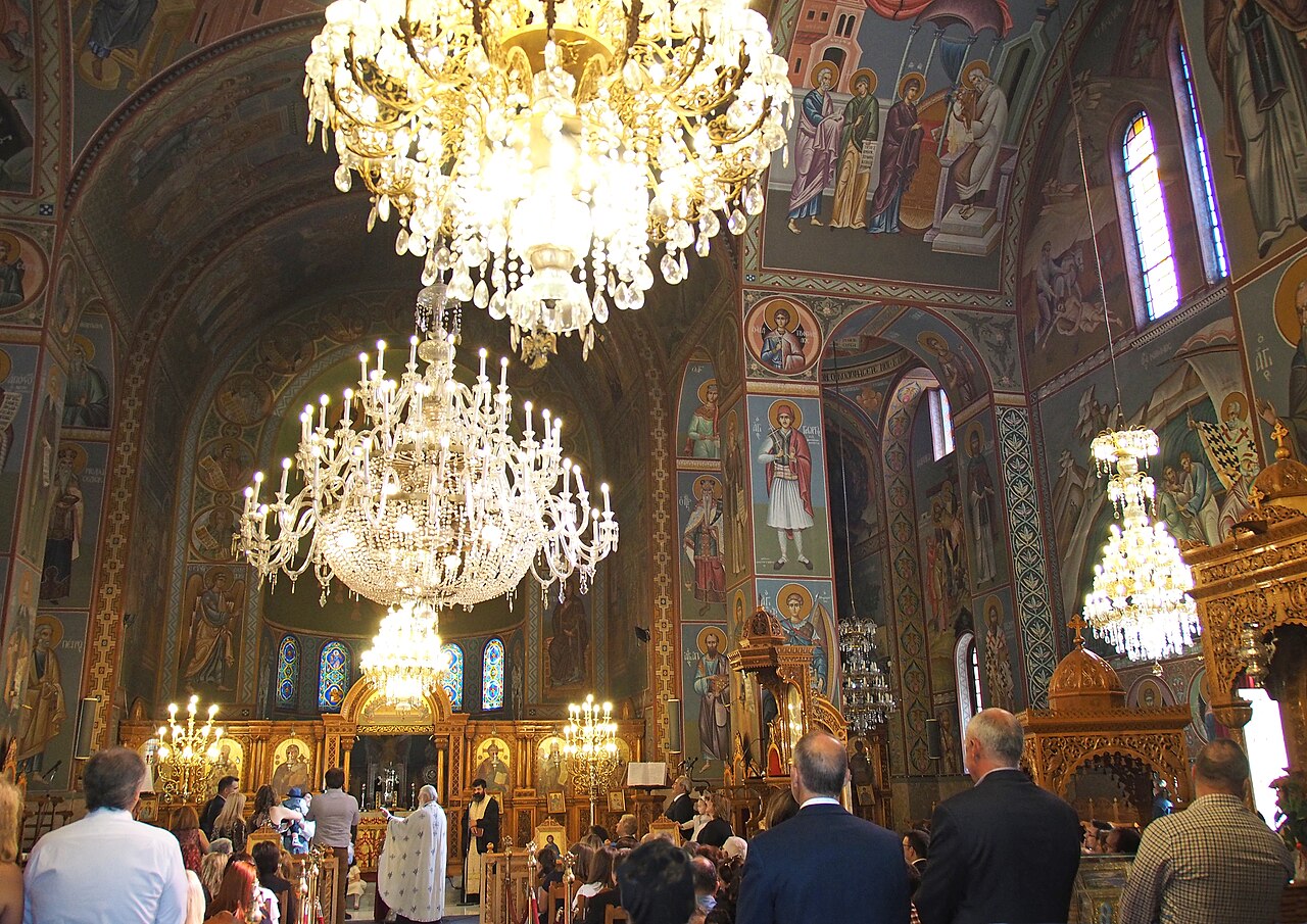 The Metropolitan Cathedral of St Nicholas in Volos, Greece.