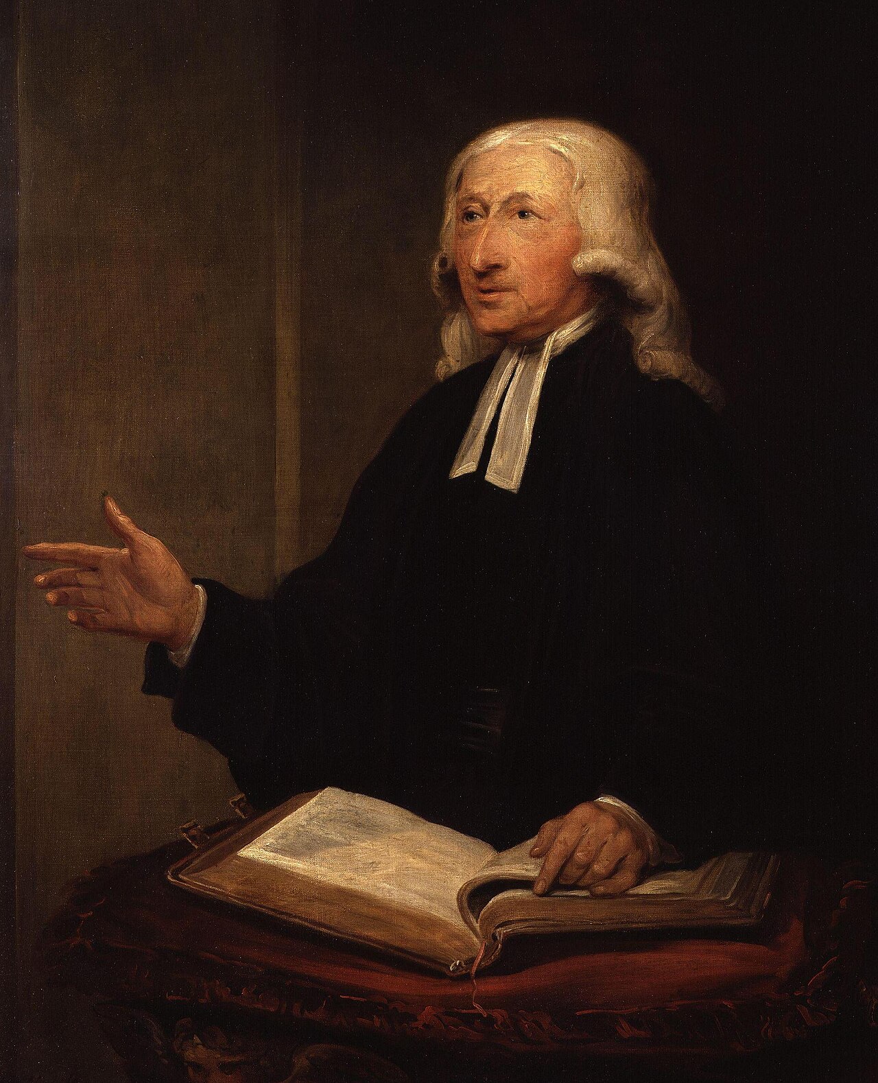 Portrait of John Wesley by William Hamilton, painted near the end of Wesley's life.