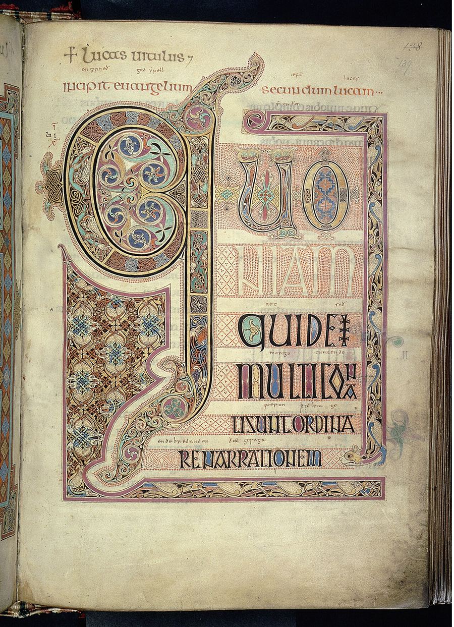 A folio of the Lindisfarne Gospels