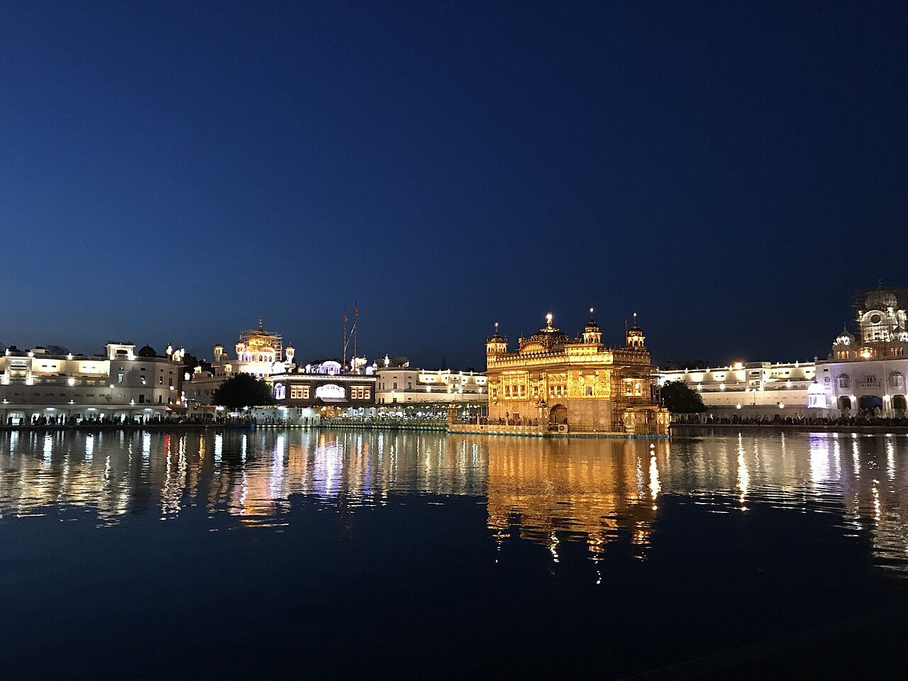 The Golden Temple at Amritsar at night