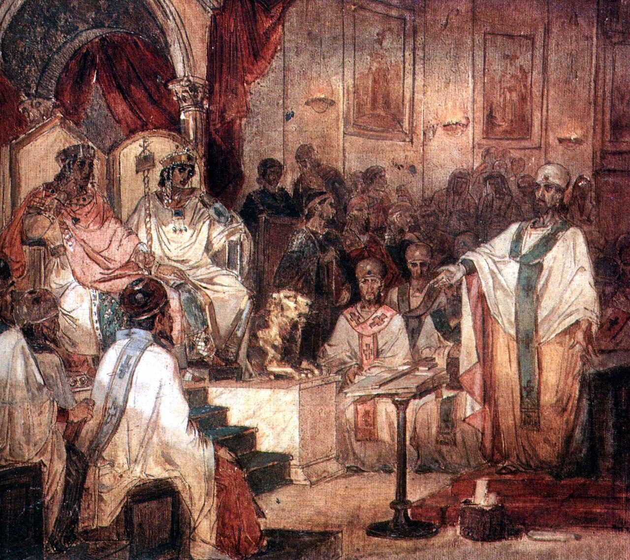 The Council of Chalcedon in session, an 1876 painting