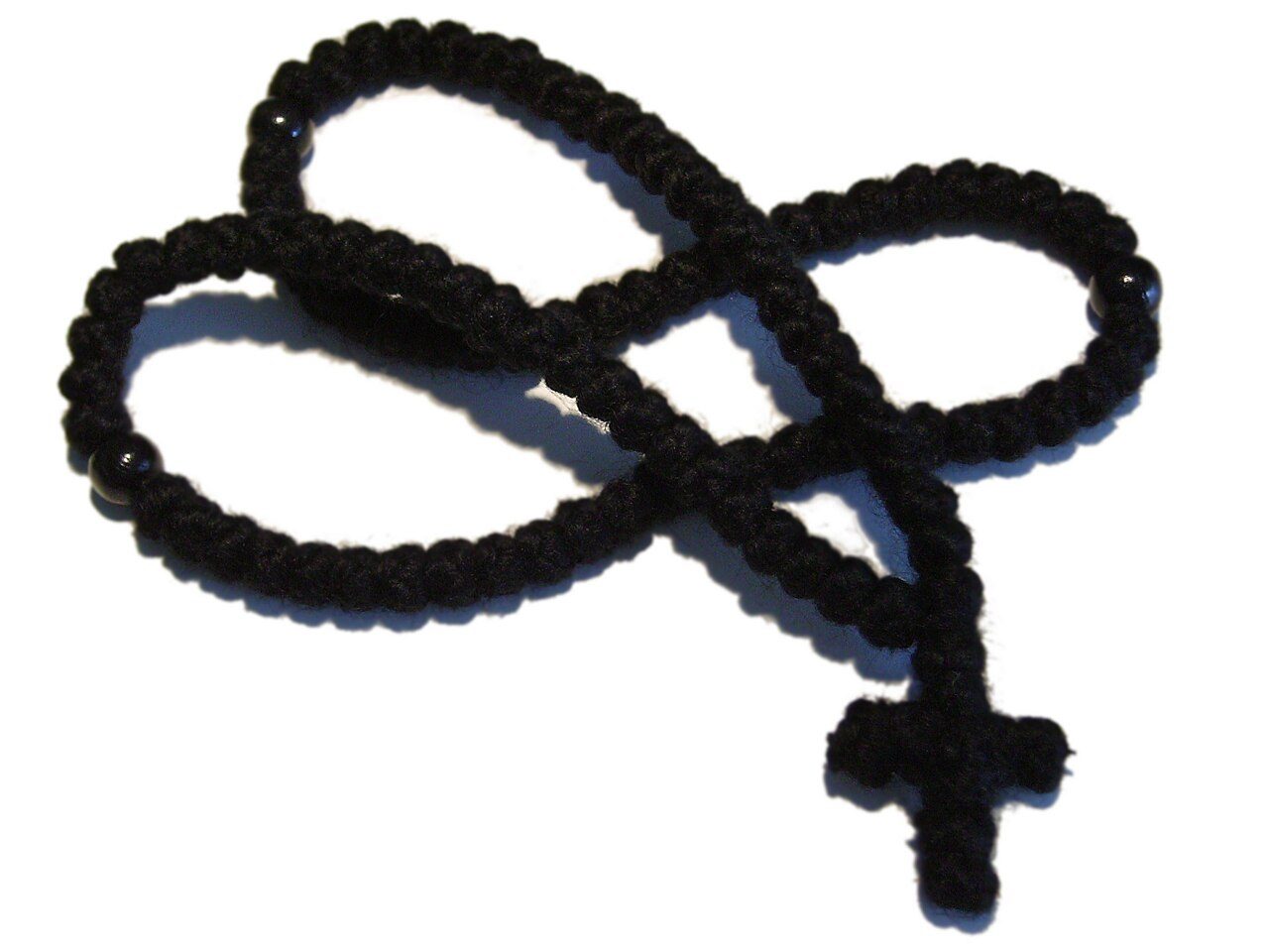 A black wool Orthodox prayer rope