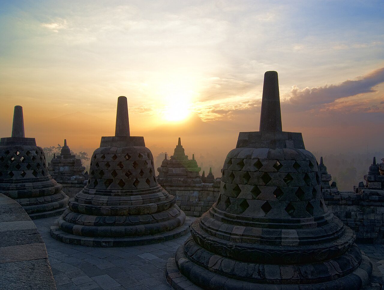 The Borobudur temple, Indonesia